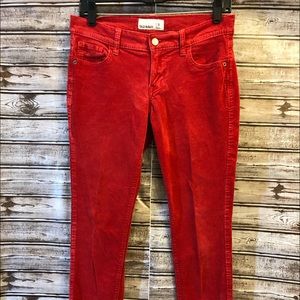 Old Navy red corduroy skinny jeans size 8